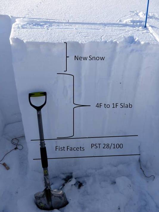 Mt. Ellis Snowpack - 1-5-14