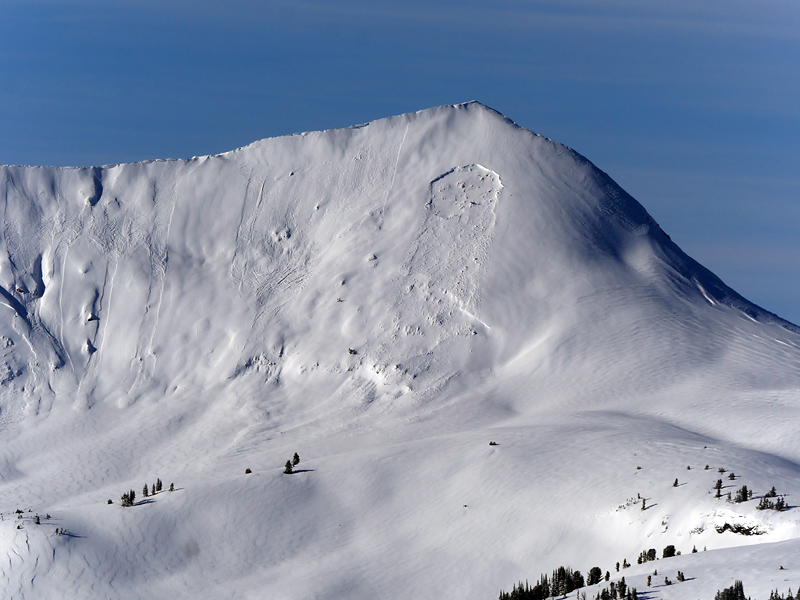 Avalanches on Sunset Peak near Cooke