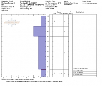 Lightning Creek Snowpit Profile